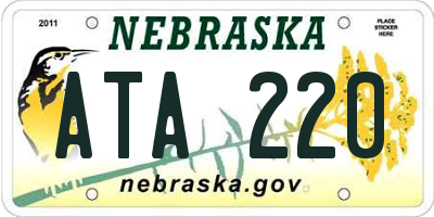 NE license plate ATA220