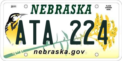 NE license plate ATA224