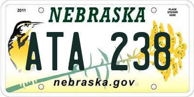NE license plate ATA238