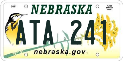 NE license plate ATA241