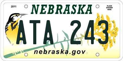NE license plate ATA243