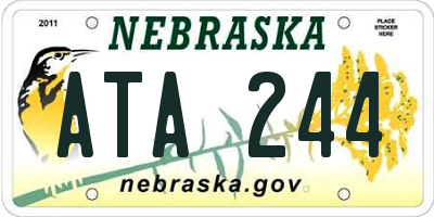 NE license plate ATA244