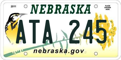 NE license plate ATA245