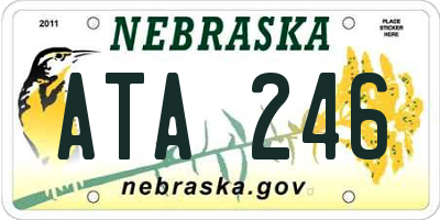 NE license plate ATA246