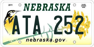 NE license plate ATA252