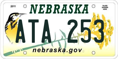 NE license plate ATA253