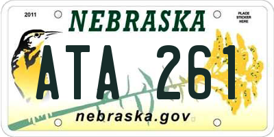 NE license plate ATA261