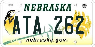 NE license plate ATA262