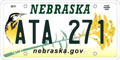 NE license plate ATA271