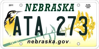 NE license plate ATA273