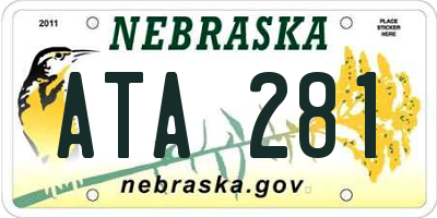 NE license plate ATA281