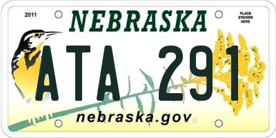 NE license plate ATA291