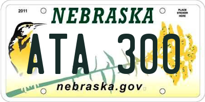 NE license plate ATA300