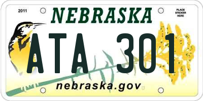 NE license plate ATA301