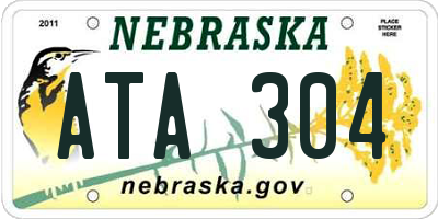 NE license plate ATA304