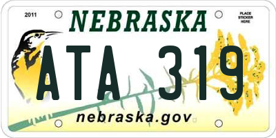 NE license plate ATA319