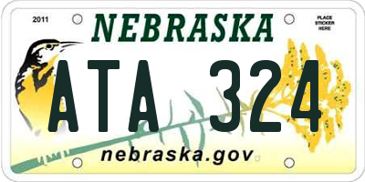 NE license plate ATA324