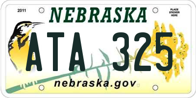 NE license plate ATA325