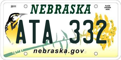 NE license plate ATA332