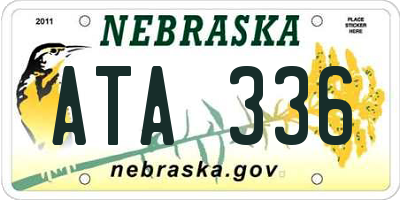 NE license plate ATA336