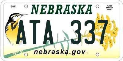 NE license plate ATA337
