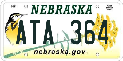 NE license plate ATA364