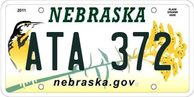 NE license plate ATA372