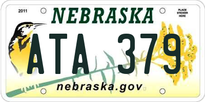 NE license plate ATA379
