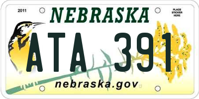 NE license plate ATA391