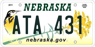 NE license plate ATA431