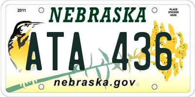 NE license plate ATA436