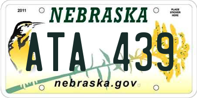 NE license plate ATA439