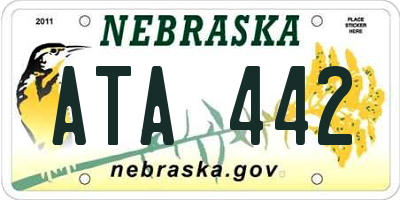 NE license plate ATA442