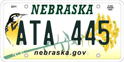 NE license plate ATA445