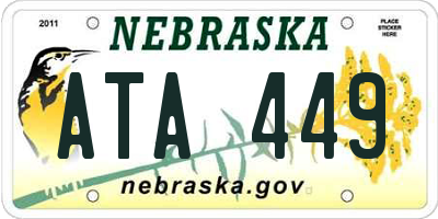 NE license plate ATA449