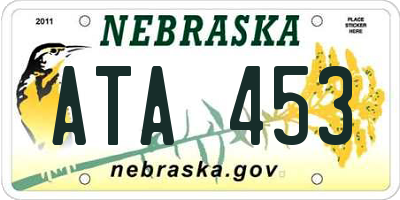 NE license plate ATA453