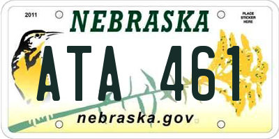 NE license plate ATA461