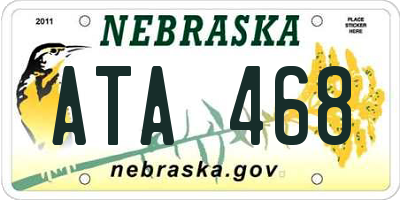 NE license plate ATA468
