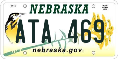 NE license plate ATA469