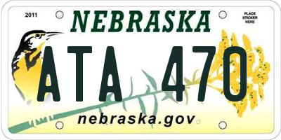 NE license plate ATA470