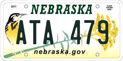 NE license plate ATA479