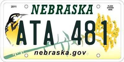 NE license plate ATA481