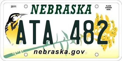 NE license plate ATA482
