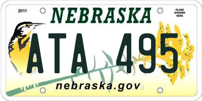 NE license plate ATA495