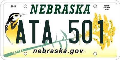 NE license plate ATA501