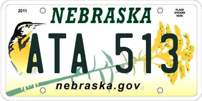 NE license plate ATA513