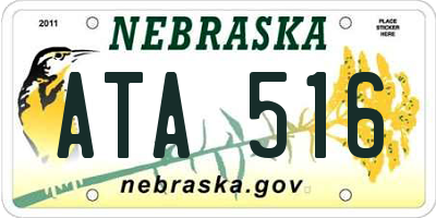 NE license plate ATA516