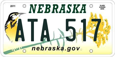 NE license plate ATA517