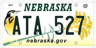 NE license plate ATA527