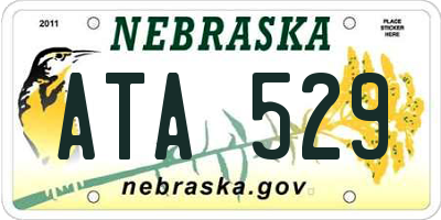 NE license plate ATA529